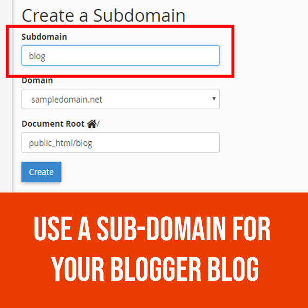 Sub-domain as Blogger Custom Domain Name